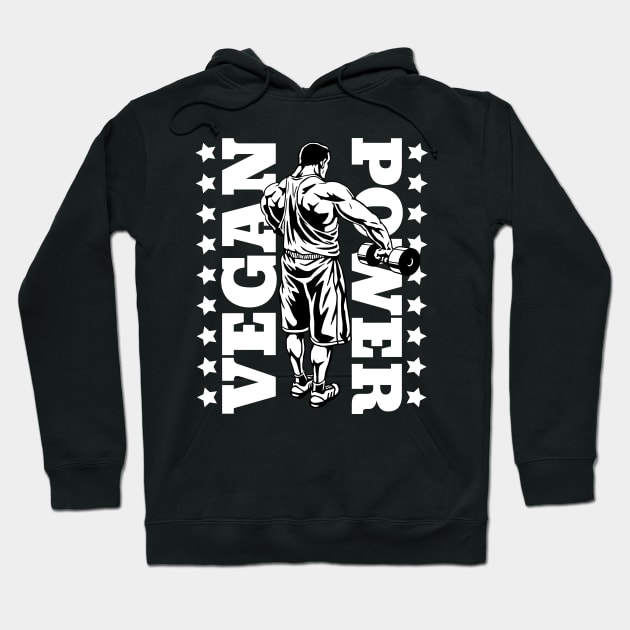 Vegan Power Front Raises Weightlifting Hoodie by RadStar